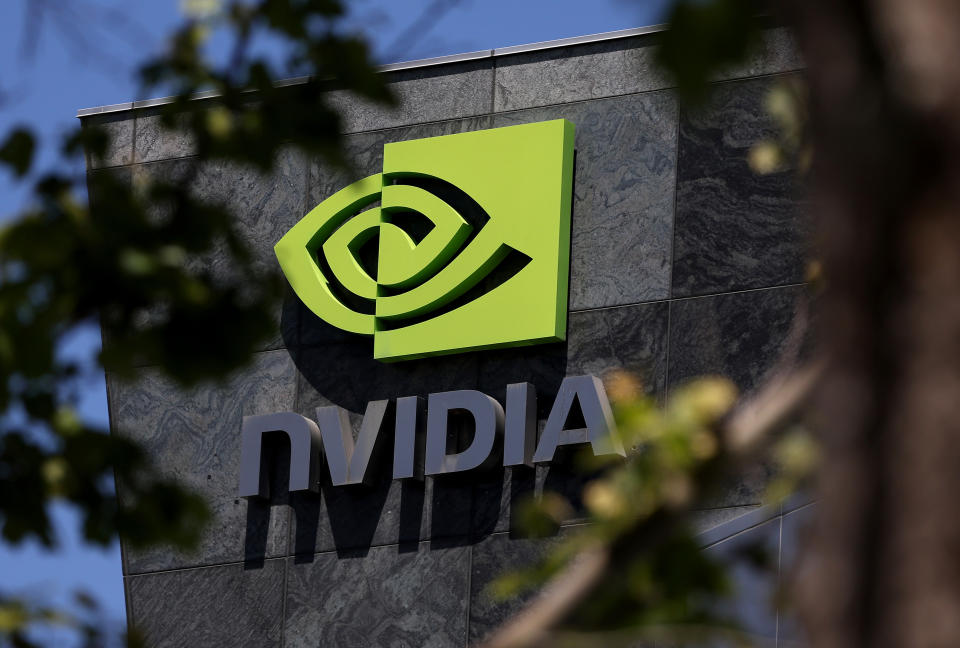 SANTA CLARA, CALIFORNIA - MAY 21: A sign is posted in front of Nvidia headquarters on May 21, 2024 in Santa Clara, California. Chip maker Nvidia will report first quarter earnings on Wednesday, May 22nd. (Photo by Justin Sullivan/Getty Images)