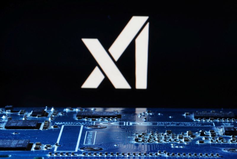 © Reuters. xAI logo is seen near computer motherboard in this illustration taken January 8, 2024. REUTERS/Dado Ruvic/Illustration/File Photo