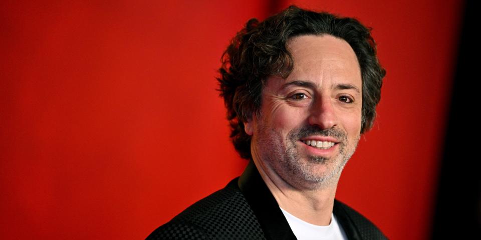 Google cofounder Sergey Brin smiles.