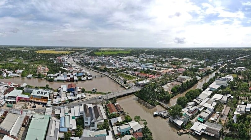 An aerial view of Rong Gieng district, Kien Giang province, southern Vietnam. Photo courtesy of Phap Luat Viet Nam (Vietnam Law) newspaper.