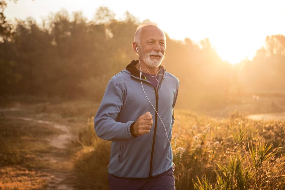 A person jogging.