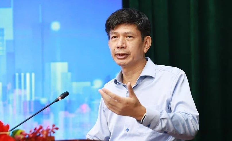  Nguyen Quoc Khanh, vice chairman of the Vietnam Association of Realtors (VARS), addresses a real estate conference on July 5, 2024. Photo by The Investor/To The.