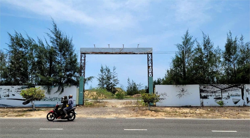 The main gate of Phuong Mai Bay resort project in Binh Dinh province, central Vietnam. Photo by The Investor/Nguyen Tri.