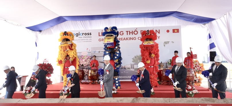 Logicross holds a groundbreaking ceremony for its Logicross Hai Phong in Hai Phong city, northern Vietnam, November 19, 2024. Photo courtesy of Hai Phong news portal.