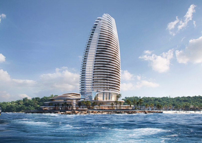 Artist's rendering of the Aspira Tower, inspired by a giant sail. Photo courtesy of Sun Group.