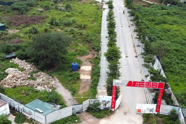 The four land plots in the ĐM1 urban functional area project in Dai Mo ward, Nam Tu Liem district, Hanoi. Photo courtesy of CafeF.